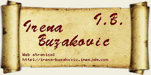 Irena Buzaković vizit kartica